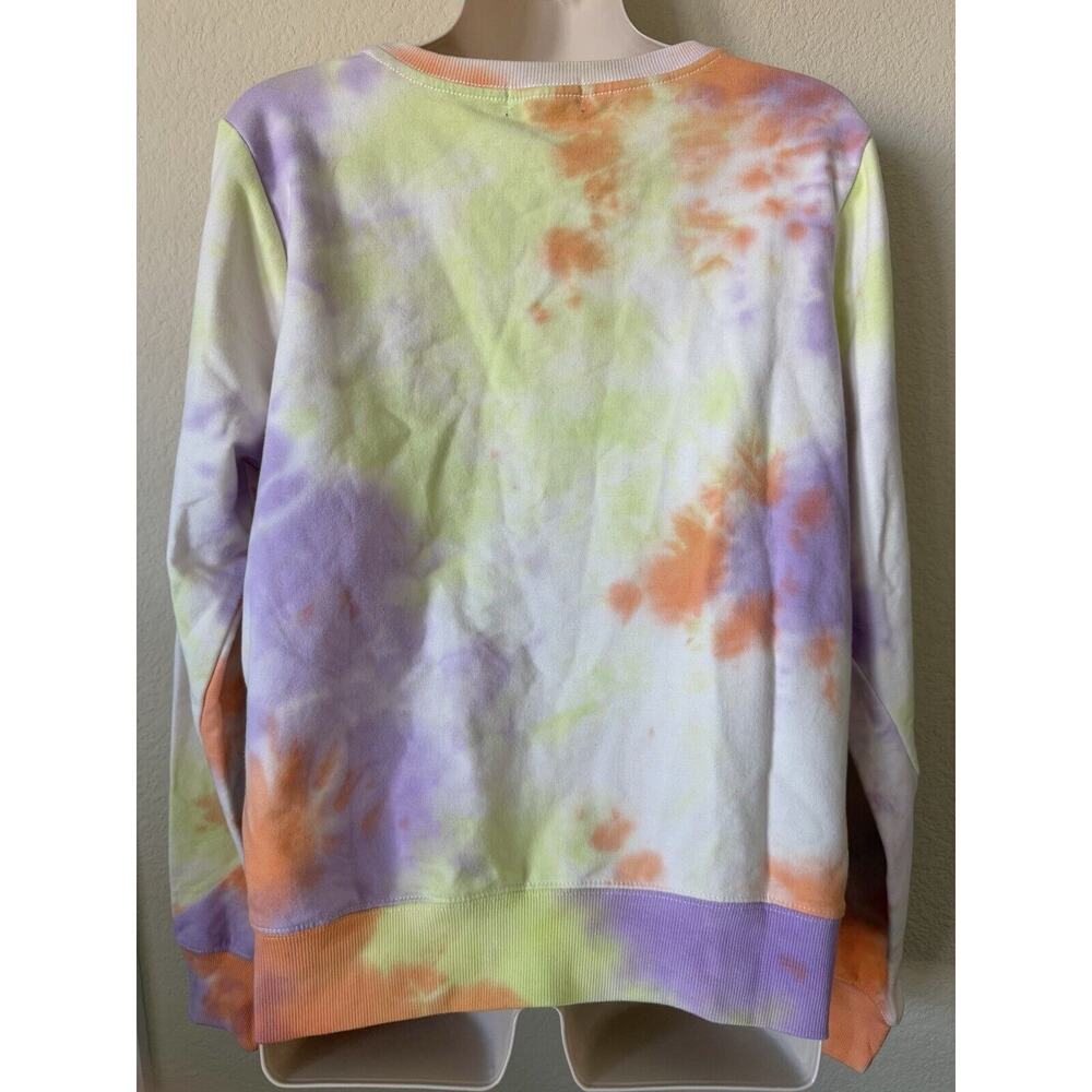 Wildfox Sherbet Wash BBJ Tie Dye Crew Neck Long Sleeve Sweatshirt Size M - Picture 2 of 3